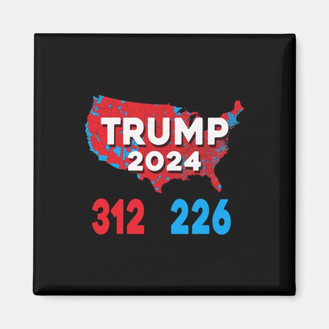2024 Valtrast i Karta 312 Röda valet 2024 Res Magnet (Framsidan)