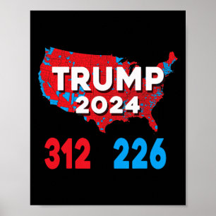 2024 Valtrast i Karta 312 Röda valet 2024 Res Poster