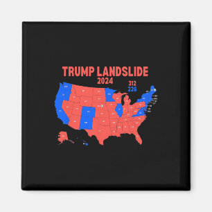 2024 Valtrump i Karta 312 Landdiag Magnet