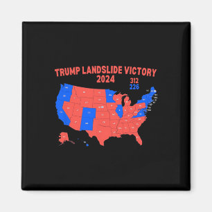 2024 Valtrump i Karta 312 Trump Landglide Magnet