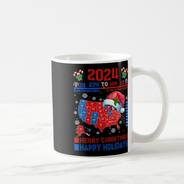 2024 Valtrumplandning i Karta God jul Kaffemugg (Höger)