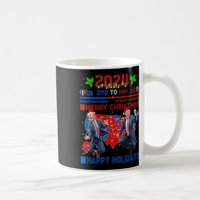 2024 Valtrumplandning i Karta God jul Kaffemugg (Höger)