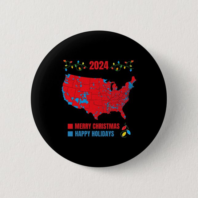 2024 Valtrumplandning i Karta God jul Knapp (Framsida)