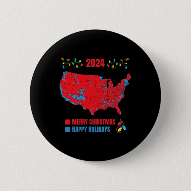 2024 Valtrumplandning i Karta God jul Knapp (Framsida)