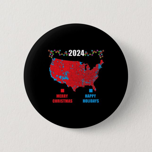 2024 Valtrumplandning i Karta God jul Knapp (Framsida)