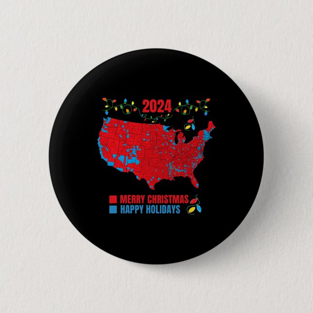 2024 Valtrumplandning i Karta God jul Knapp (Framsida)