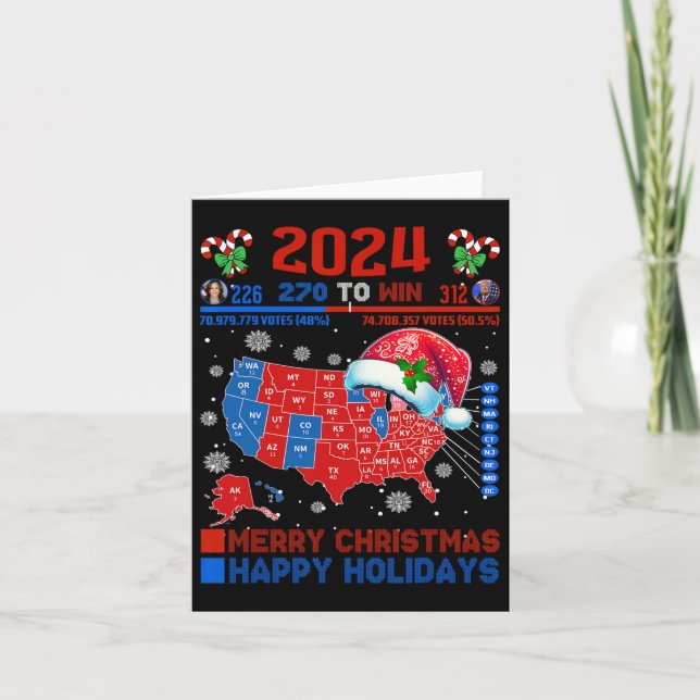 2024 Valtrumplandning i Karta God jul Kort (Framsida)