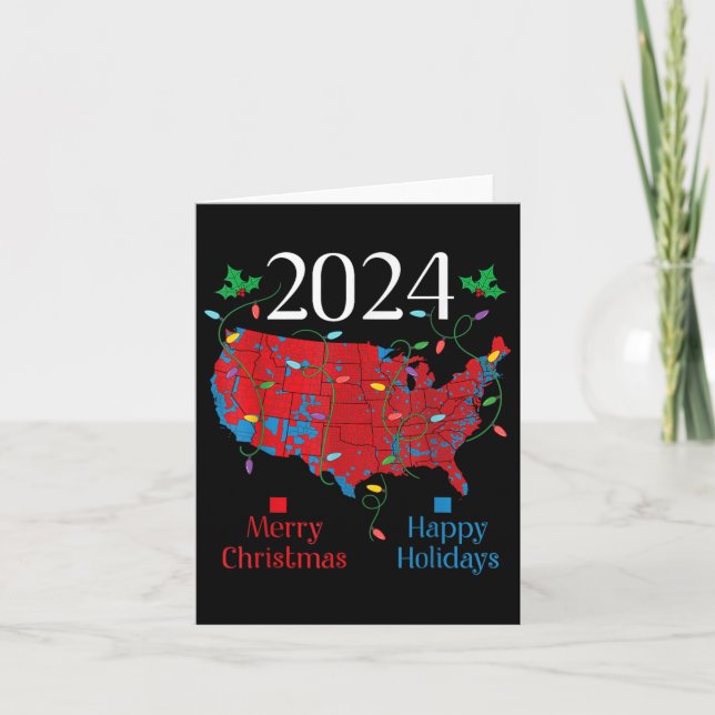2024 Valtrumplandning i Karta God jul Kort (Framsida)