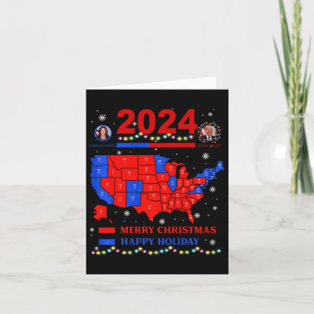 2024 Valtrumplandning i Karta God jul Kort (Framsida)