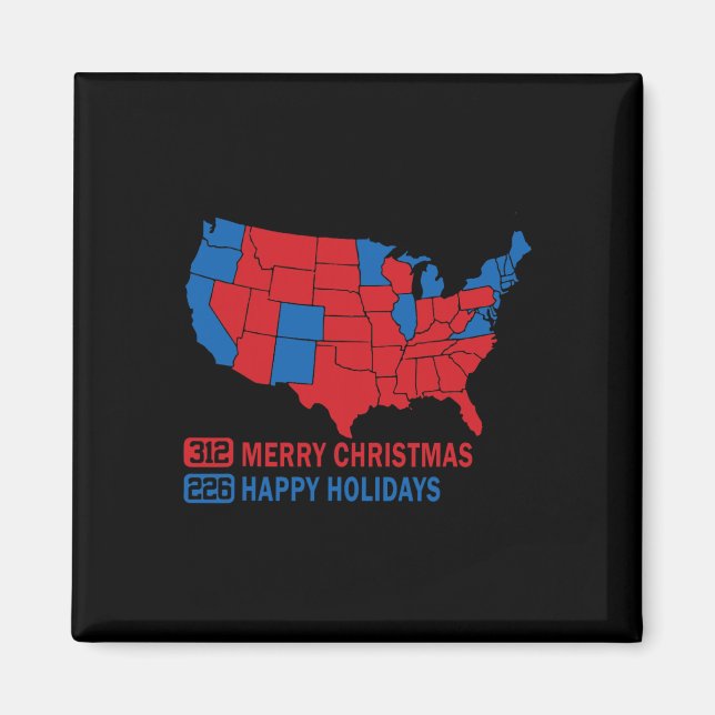 2024 Valtrumplandning i Karta God jul Magnet (Framsidan)