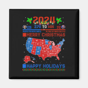 2024 Valtrumplandning i Karta God jul Magnet