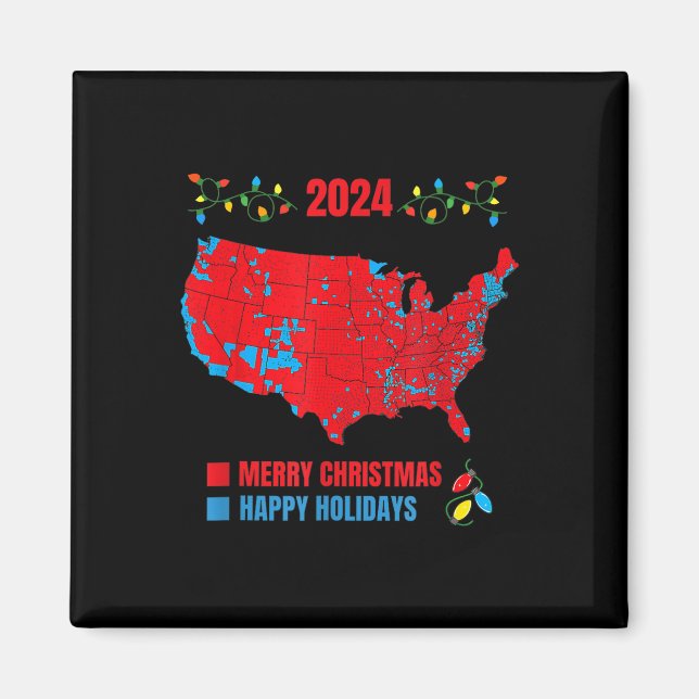 2024 Valtrumplandning i Karta God jul Magnet (Framsidan)