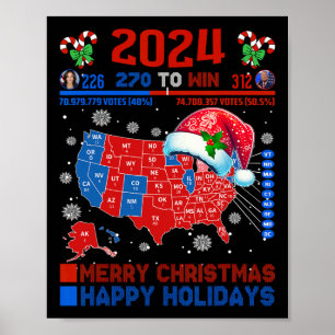 2024 Valtrumplandning i Karta God jul Poster
