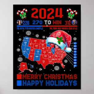 2024 Valtrumplandning i Karta God jul Poster