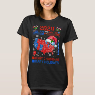 2024 Valtrumplandning i Karta God jul T Shirt
