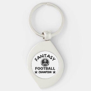 2024 Vinnare Fantasy Football Champion Swirl Silverfärgad Nyckelring