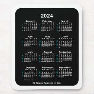 2024 Vitbok Neon 52 Veckokalender från Janz Musmatta