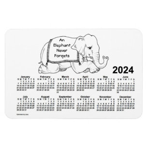 2024 Vitelnätskalender från Janz 4x6 Magnet