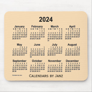 2024 Wheat Calendar av Janz Mouse Pad Musmatta