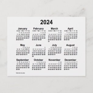 2024 White Smoke Mini Kalender av Janz Vykort