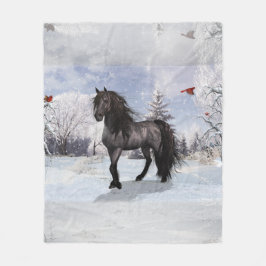 2024 Winter Helgdag Friesian Horse Fleecefilt