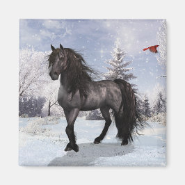 2024 Winter Helgdag Friesian Horse Magnet