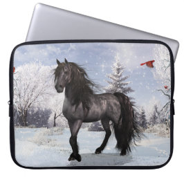 2024 Winter Helgdag Friesian & Kardinals Laptop Fodral