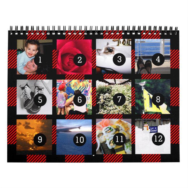 2025: 12 av din egen fotokalenderkontroll kalender (Omslag)