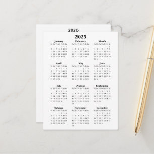 2025-2026 års baskalender vykort