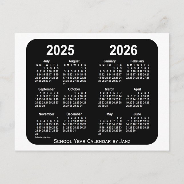 2025-2026 års vitbok från Neon School Calendar av  Vykort (Framsida)