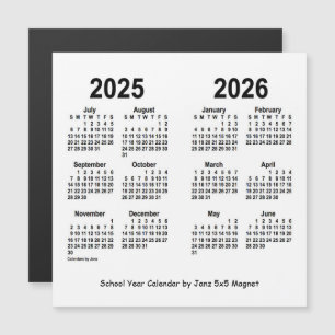 2025-2026 års vitbokskalender från Janz