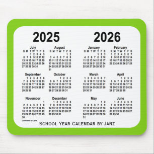2025-2026 Grönt skolkalender från Janz Musmatta