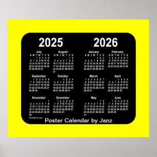 2025-2026 Gult Neon School Year Calendar by Janz Poster