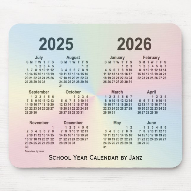 2025-2026 Rainbow Cloud School Calendar av Janz Musmatta (Framsidan)