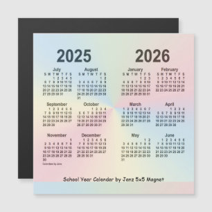 2025-2026 Regnbågsskolans årskalender från Janz