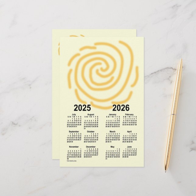 2025-2026 Skolårskalender för sunnimuslimer från J Brevpapper (Fram/Back In Situ)