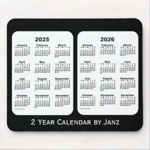 2025-2026 svartvita 2 år kalender vid Janz Musmatta