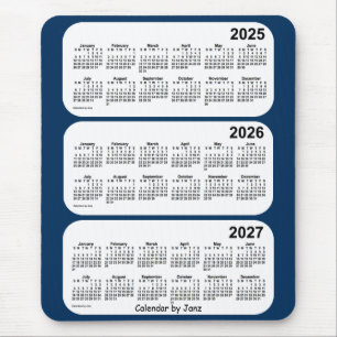 2025-2027 boxas polisen blått den 3 år kalendern musmatta