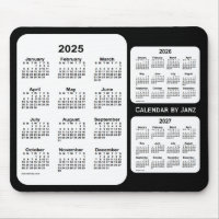 2025-2027 Svartvit treårskalender från Janz