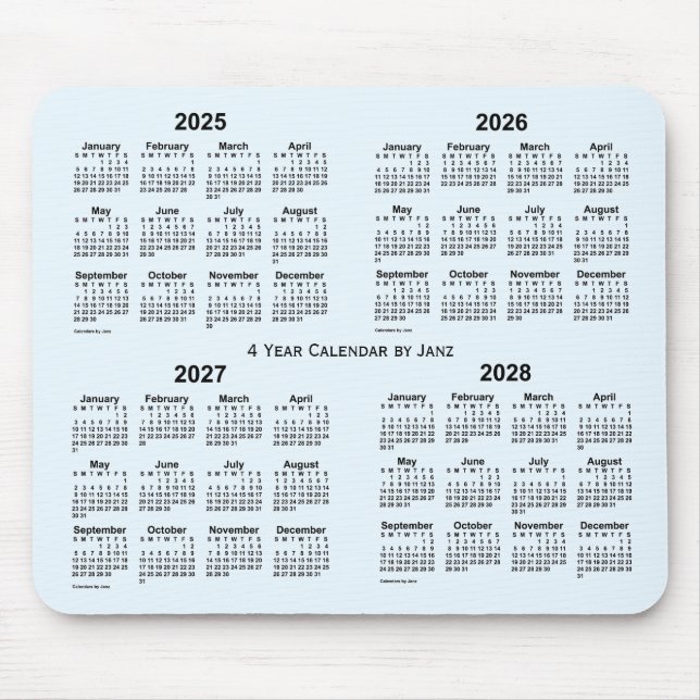 2025-2028 Alice Blue 4 Year Calendar av Janz Musmatta (Framsidan)