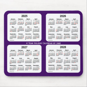 2025-2028 Lila Helgdag Calendar av Janz Musmatta