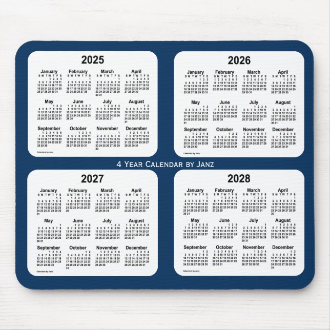 2025-2028 Polisbox Blue 4 Year Calendar by Janz Musmatta (Framsidan)