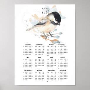 2025 Adsible Chickadee Poster kalender