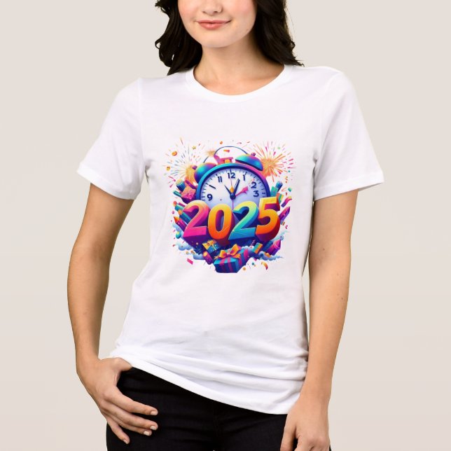 2025 Alarm Clock T Shirt (Framsida)