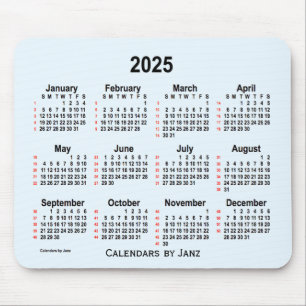 2025 Alice Blue 52 veckors kalender från Janz Musmatta