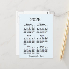 2025 Alice Blue 6 Månaders Mini Kalender av Janz Vykort