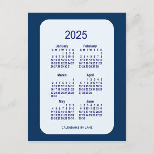 2025 Alice Blue 6 Month Mini Calendar av Janz Vykort