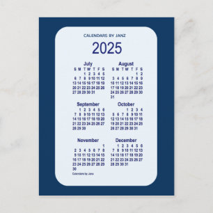 2025 Alice Blue 6 Month Mini Calendar av Janz Vykort