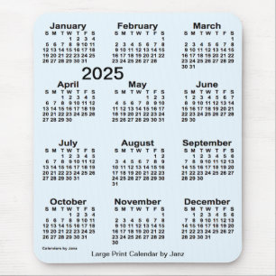 2025 Alice Blue Large Print Calendar från Janz Musmatta