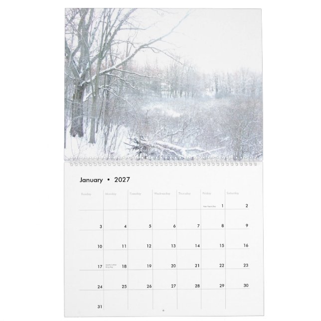 2025 Alla sjöar Landskap och Blommigt Kalender (Jan 2027)
